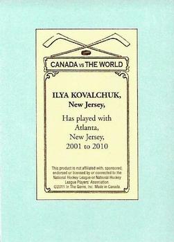 2011-12 In The Game Canada vs. The World - 100 Years of Hockey Card Collecting #71 Ilya Kovalchuk Back