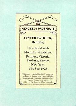 2010-11 In The Game Heroes and Prospects - 100 Years of Hockey Card Collecting #26 Lester Patrick Back