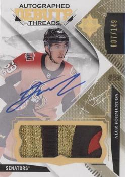 2017-18 Upper Deck Ultimate Collection - Debut Threads Patch Auto #DTA-AF Alex Formenton Front