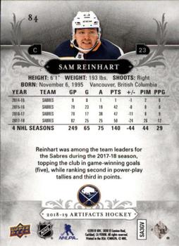 2018-19 Upper Deck Artifacts #84 Sam Reinhart Back