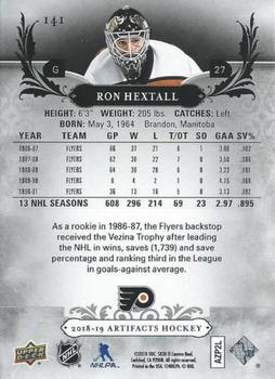 2018-19 Upper Deck Artifacts #141 Ron Hextall Back