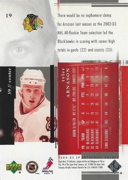 2004-05 SP Authentic - UD Promos #19 Tyler Arnason Back