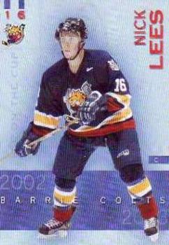 2002-03 Colts & Cops Barrie Colts (OHL) #NNO Nick Lees Front