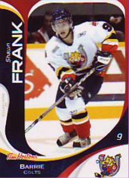 2007-08 Extreme Tim Hortons Barrie Colts (OHL) #NNO Shawn Frank Front