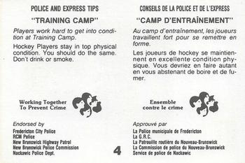 1984-85 Fredericton Express (AHL) Police #4 Roger Haegglund Back