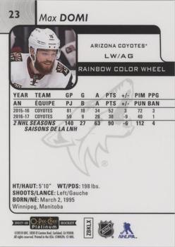 2017-18 O-Pee-Chee Platinum - Rainbow Color Wheel #23 Max Domi Back