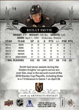 2018-19 Upper Deck Artifacts - Black #14 Reilly Smith Back