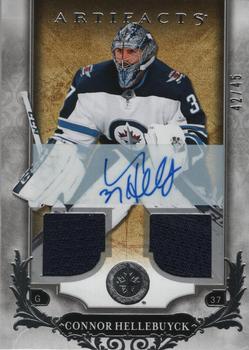 2018-19 Upper Deck Artifacts - Auto Material Jersey Silver #125 Connor Hellebuyck Front
