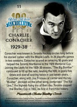 2016 President's Choice Blue and White Centennial #11 Charlie Conacher Back