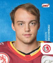 2018-19 Playercards Stickers (DEL) #084 Jaedon Descheneau Front