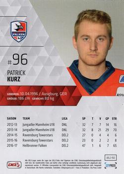 2017-18 Playercards (DEL2) #DEL2-150 Patrick Kurz Back