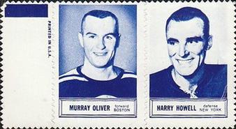 1961-62 Topps - Stamp Pairs #NNO Murray Oliver / Harry Howell Front