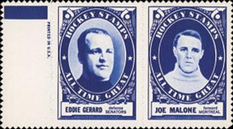 1961-62 Topps - Stamp Pairs #NNO Eddie Gerard / Joe Malone Front