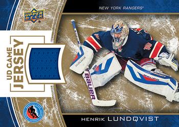 2014 Upper Deck NHL Hockey Hall of Fame Game Jerseys #HHOF-HL Henrik Lundqvist Front