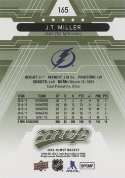2018-19 Upper Deck MVP - Green Script #165 J.T. Miller Back