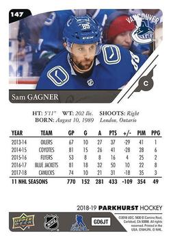 2018-19 Parkhurst #147 Sam Gagner Back