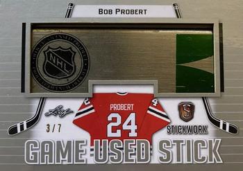 2017-18 Leaf Stickwork - Game-Used Stick - Silver #GS-10 Bob Probert Front