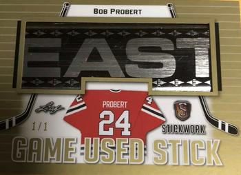 2017-18 Leaf Stickwork - Game-Used Stick - Gold #GS-10 Bob Probert Front