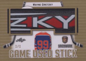 2017-18 Leaf Stickwork - Game-Used Stick - Gold #GS-50 Wayne Gretzky Front