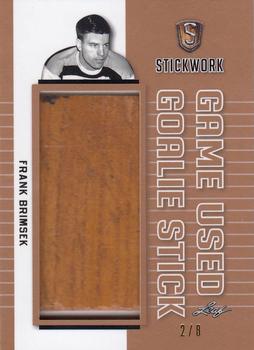 2017-18 Leaf Stickwork - Game-Used Goalie Stick #GGS-06 Frank Brimsek Front