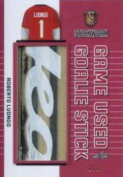 2017-18 Leaf Stickwork - Game-Used Goalie Stick - Red #GGS-25 Roberto Luongo Front