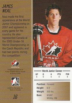 2007 In The Game Going For Gold #16 James Neal Back