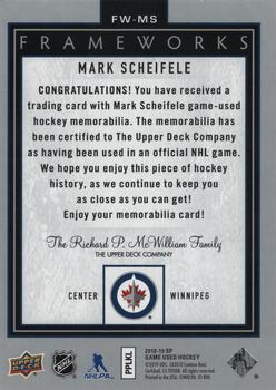 2018-19 SP Game Used - Frameworks Jumbo Jersey #FW-MS Mark Scheifele Back