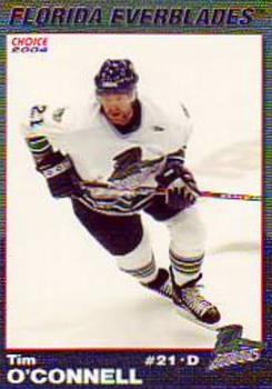 2003-04 Choice Florida Everblades (ECHL) #14 Tim O'Connell Front