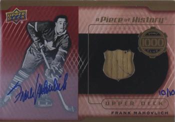 2018-19 Upper Deck - A Piece of History 1,000 Point Club Auto Relic #PC-FM Frank Mahovlich Front