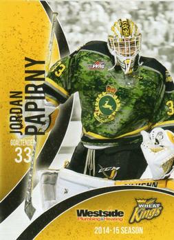 2014-15 Westside Brandon Wheat Kings (WHL) #NNO Jordan Papirny Front