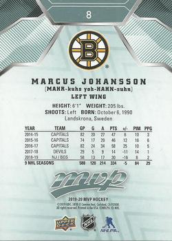 2019-20 Upper Deck MVP #8 Marcus Johansson Back