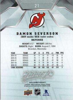 2019-20 Upper Deck MVP #21 Damon Severson Back