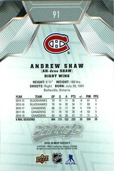 2019-20 Upper Deck MVP #91 Andrew Shaw Back