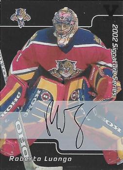 2015-16 In The Game Final Vault - 2001-02 Be A Player Signature Series - Autographs (Black Vault Stamp) #12 Roberto Luongo Front