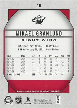 2018-19 O-Pee-Chee Coast to Coast - Polar Lights #10 Mikael Granlund Back