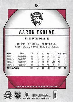 2018-19 O-Pee-Chee Coast to Coast - Polar Lights #84 Aaron Ekblad Back