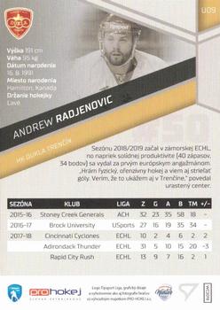 2018-19 SportZoo Tipsport Liga Winter Classic - Tipsport Liga 2018-19 - Base Set Update #U09 Andrew Radjenovic Back