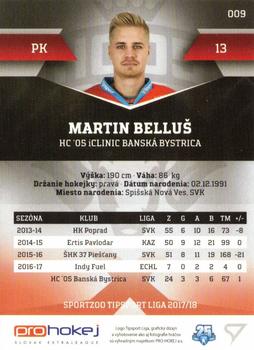2017-18 SportZoo Tipsport Liga #009 Martin Bellus Back