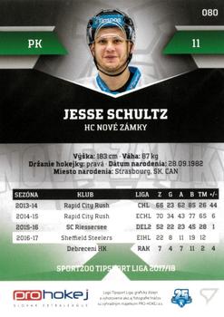 2017-18 SportZoo Tipsport Liga #080 Jesse Schultz Back