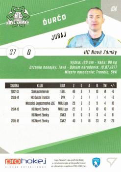 2016-17 SportZoo Tipsport Liga #104 Juraj Durco Back