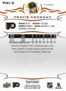 2018-19 Upper Deck Philadelphia Flyers SGA #PHI-3 Travis Konecny Back