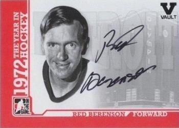 2015-16 In The Game Final Vault - 2009-10 In The Game 1972 The Year In Hockey - Autographs (Black Vault Stamp) #A-RBE Red Berenson Front