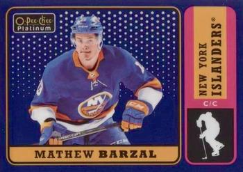 2018-19 O-Pee-Chee Platinum - Retro Blue Rainbow #R-35 Mathew Barzal Front