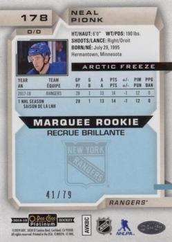 2018-19 O-Pee-Chee Platinum - Arctic Freeze #178 Neal Pionk Back