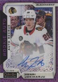 2018-19 O-Pee-Chee Platinum - Rookie Autographs Violet Pixels #R-HJ Henri Jokiharju Front