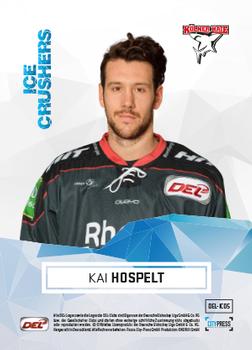 2016-17 German DEL Playercards Basic - Ice Crushers #DEL-IC 05 Kai Hospelt Back