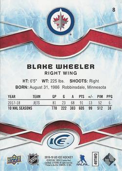 2018-19 Upper Deck Ice - Green #8 Blake Wheeler Back