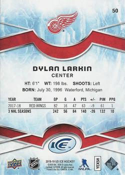 2018-19 Upper Deck Ice - Green #50 Dylan Larkin Back