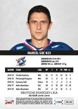 2018-19 Playercards (DEL) #DEL-229 Marcel Goc Back