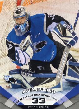 2018-19 Extreme Saint John Sea Dogs (QMJHL) #2 Alex D'Orio Front